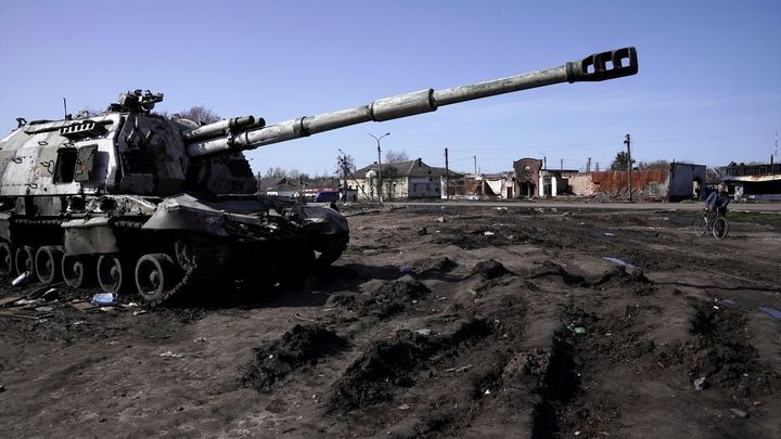Tanque ruso destruido en Ucrania / EUROPA PRESS