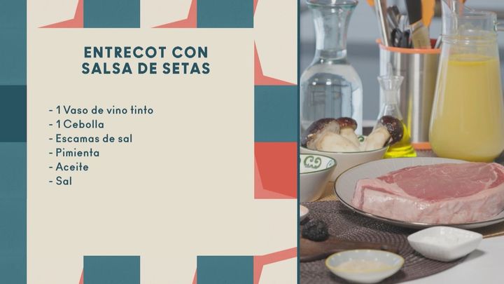 Ingredientes Entrecot con salsa de setas / Telemadrid