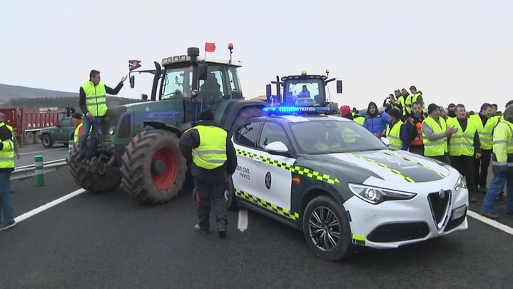 Protesta de agricultores en el País Vasco / TELEMADRID