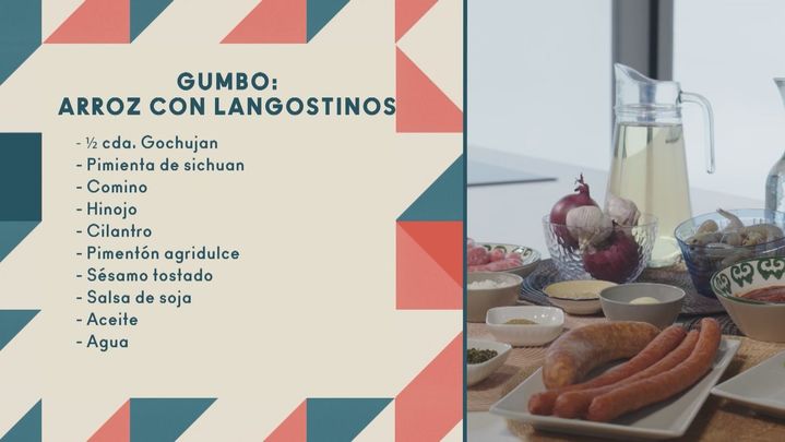 Ingredientes Gumbo con arroz y langostinos / Telemadrid