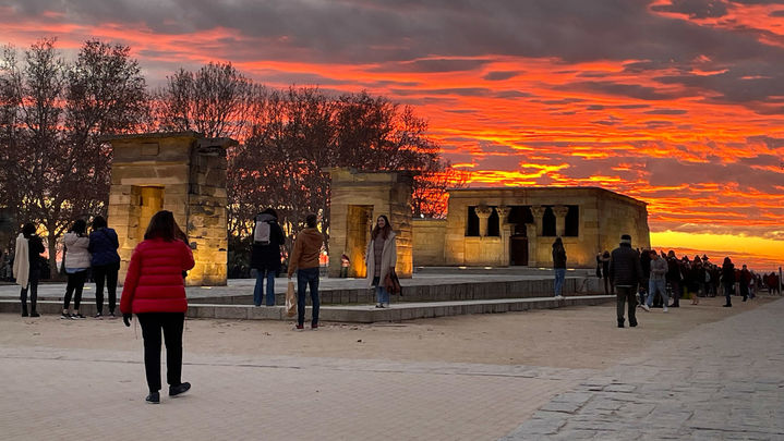 El Templo de Debod al atardecer / DGG / TELEMADRID