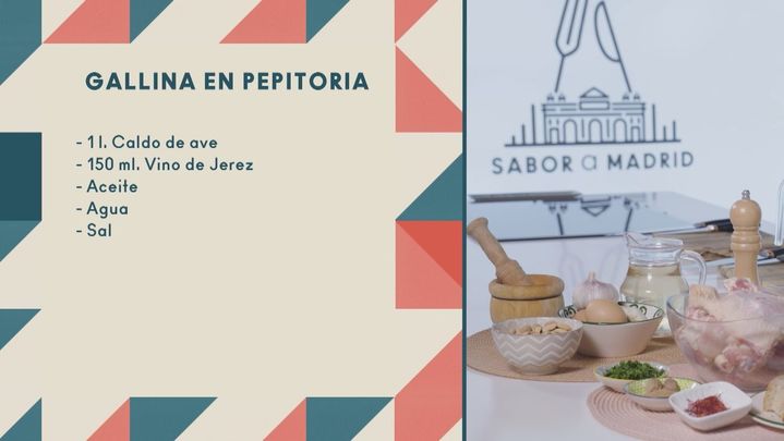 Ingredientes Gallina en pepitoria / Telemadrid