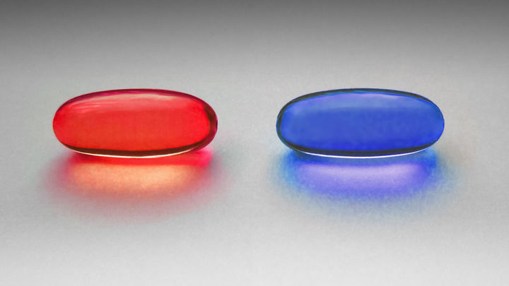 Pastilla roja y pastilla azul / W. Carter -WIKIPEDIA