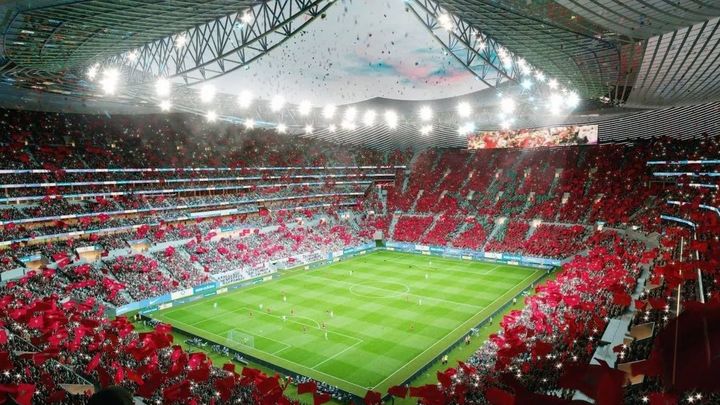 Imagen del prototipo del estadio Hassan II de Marruecos / POPULOUS