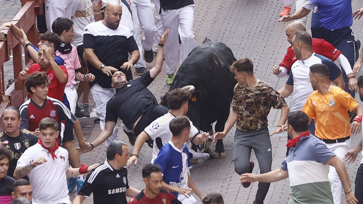 Un momento del quinto encierro matutino de San Sebastián de los Reyes / EFE
