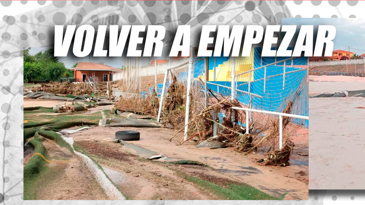 Campo del Villamanta destruido por la DANA / TELEMADRID