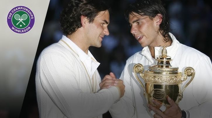 Rafa Nadal y Federer en Wimbledon 2008 / WIMBLEDON