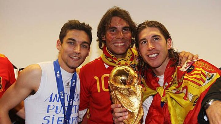Jesús Navas, Rafa Nadal y Sergio Ramos / RFEF