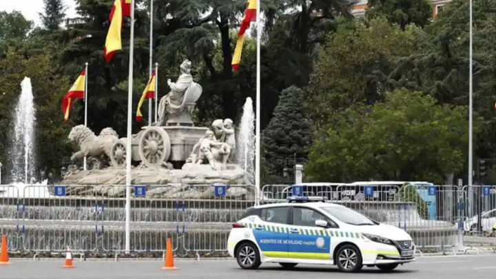 Corte de tráfico en Plaza Neptuno / EFE