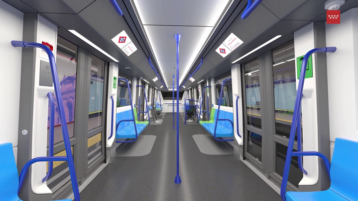 Cada tren cuenta con seis coches con pasillos intercomunicados / METRO DE MADRID