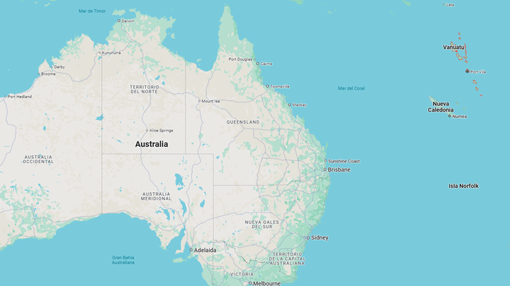 Mapa de localización de Vanuatu / GOOGLE MAPS