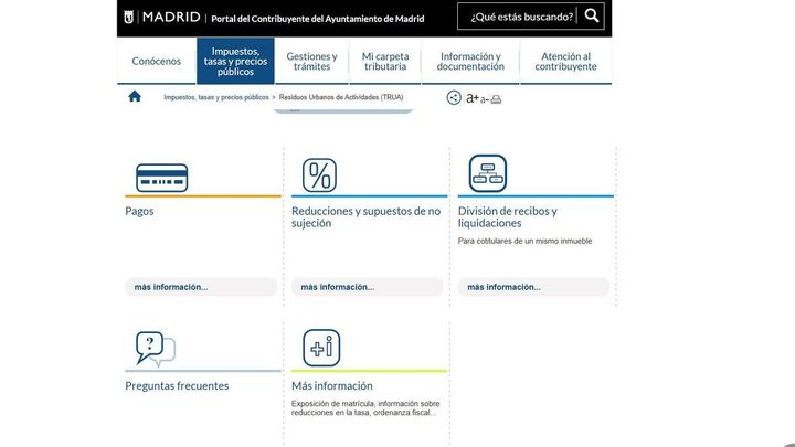 Web del Ayuntamiento de Madrid / REDACCIÓN