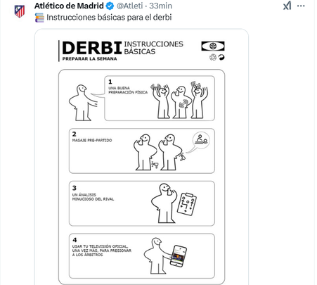 Instrucciones para el derbi / @ATLETI