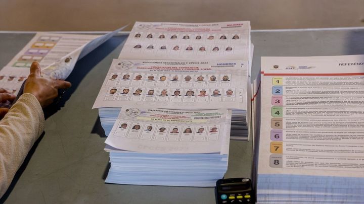 Papeletas para votar, en Madrid, en las elecciones de 2023 / EUROPA PRESS