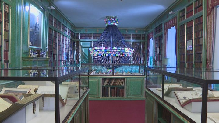 Biblioteca con la lampara de Vasconcelos / Telemadrid