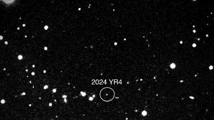 El asteroide 2024 YR4 observado por el telescopio Magdalena Ridge en el Instituto Tecnológico de Nuevo México el 27 de enero de 2025 / EUROPA PRESS