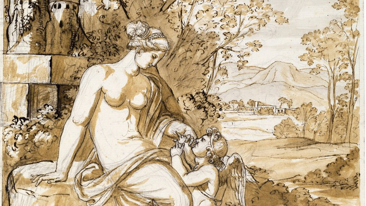 Detalle de Eros reprendido por Afrodita. José de Madrazo y Agudo. Museo Nacional del Prado / ARCHIVO