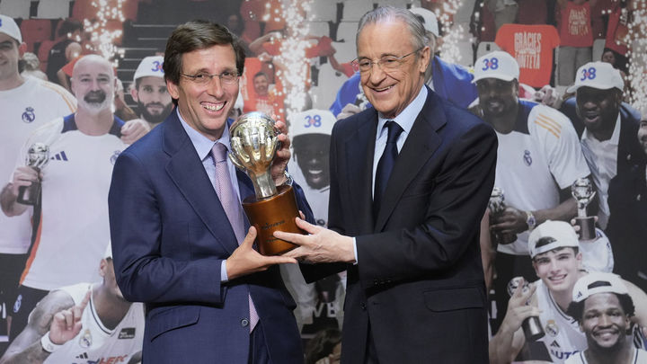 Almeida y Florentino Pérez / EFE