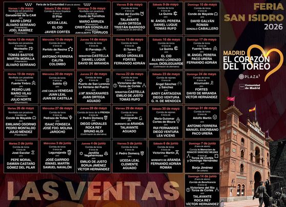 Programa completo de la Feria de San Isidro 2026 / TELEMADRID