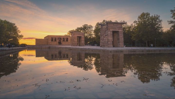 Atardecer en el Templo de Debod / TELEMADRID