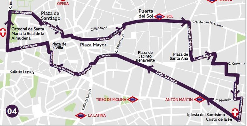 Recorrido Domingo de Ramos Procesión del Silencio / Ayuntamiento de Madrid