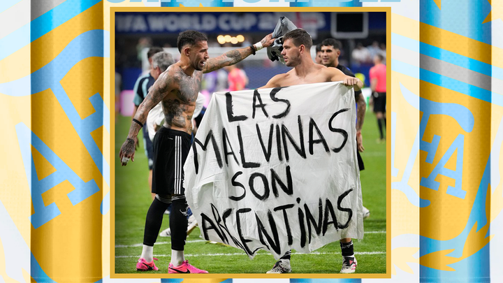 Pancarta 'Malvinas Argentinas' / TELEMADRID