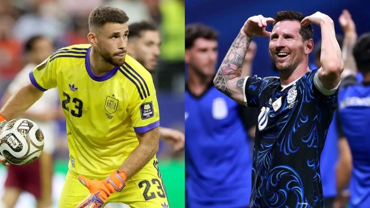 Unai Simón y Messi / TELEMADRID